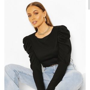Boohoo puff sleeved top